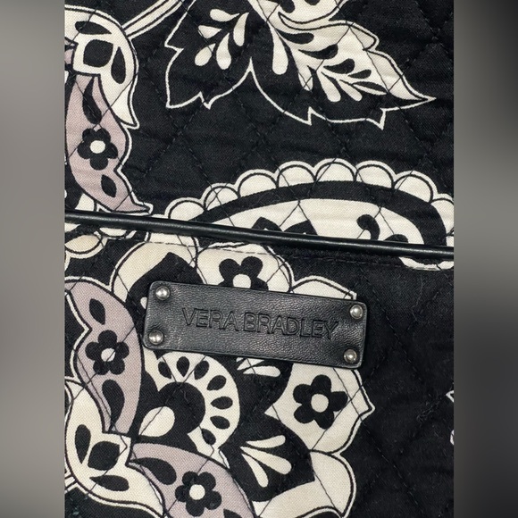 Vera Bradley Midnight Paisley Commuter Bag Tote Clean Zip & Pockets READ Trim - Picture 2 of 12